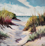 In the dunes (30x30cm) - Danish Gallery - Moderne, abstrakte malerier. Online galleri med original, unik kunst til din bolig. 
