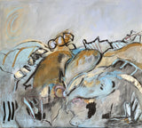 Outer space (100x90cm) - Danish Gallery - Moderne, abstrakte malerier. Online galleri med original, unik kunst til din bolig. 