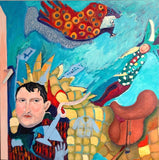 After Austerlitz (80x80cm) - Danish Gallery - Moderne, abstrakte malerier. Online galleri med original, unik kunst til din bolig. 