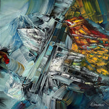 Homecoming (50x50cm) - Danish Gallery - Moderne, abstrakte malerier. Online galleri med original, unik kunst til din bolig. 