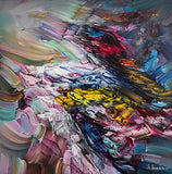 An Echo of Summer (50x50cm) - Danish Gallery - Moderne, abstrakte malerier. Online galleri med original, unik kunst til din bolig. 
