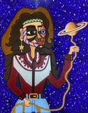 Space Cowgirl (70x90cm) - Danish Gallery - Moderne, abstrakte malerier. Online galleri med original, unik kunst til din bolig. 