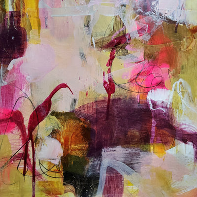 Hindbærsnitten IV (25x25cm)