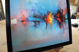 Vivid outlines (50x60cm) - Danish Gallery - Moderne, abstrakte malerier. Online galleri med original, unik kunst til din bolig. 
