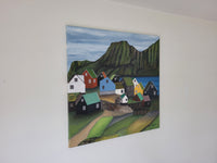 The village on the outskirts (60x60cm)