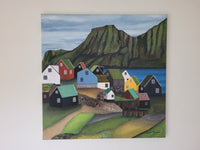 The village on the outskirts (60x60cm)