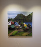 The village on the outskirts (60x60cm)