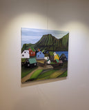 The village on the outskirts (60x60cm)