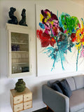 Overwhelmed by spring (280x200cm) - Danish Gallery - Moderne, abstrakte malerier. Online galleri med original, unik kunst til din bolig. 