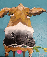 Cow with dandelion (40x50cm)