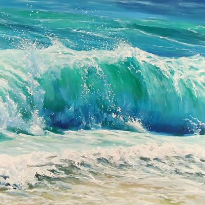 Bølgens skønhed (120x80cm)