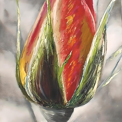 En karakteristisk rose (50x90cm)