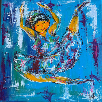 Den tykke balletdanser under havet (80x80cm)