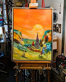 The journey of light (60x80cm) - Danish Gallery - Moderne, abstrakte malerier. Online galleri med original, unik kunst til din bolig. 
