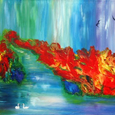 Rundt om vandfaldene (180x110cm)