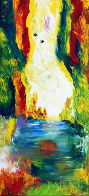 Rundt om vandfaldene (60x130cm)