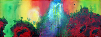Rundt om vandfaldene (160x60cm)