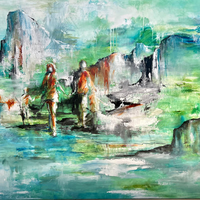 Denne vej - Familie (120x80cm)