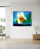 Around the falls (100x80cm) - Danish Gallery - Moderne, abstrakte malerier. Online galleri med original, unik kunst til din bolig. 