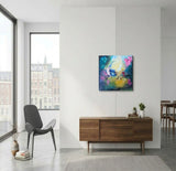 A Little Magic (40x40cm) - Danish Gallery - Moderne, abstrakte malerier. Online galleri med original, unik kunst til din bolig. 