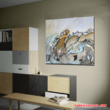 Outer space (100x90cm) - Danish Gallery - Moderne, abstrakte malerier. Online galleri med original, unik kunst til din bolig. 