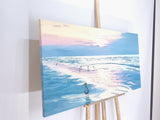 Sea of happiness (120x60cm) - Danish Gallery - Moderne, abstrakte malerier. Online galleri med original, unik kunst til din bolig. 