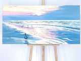 Sea of happiness (120x60cm) - Danish Gallery - Moderne, abstrakte malerier. Online galleri med original, unik kunst til din bolig. 