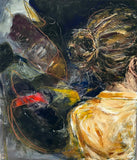 Where the gaze rests (50x60cm) - Danish Gallery - Moderne, abstrakte malerier. Online galleri med original, unik kunst til din bolig. 