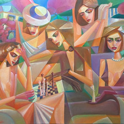 Pink garden (92x73cm)