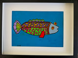 Fish (40x30cm) - Danish Gallery - Moderne, abstrakte malerier. Online galleri med original, unik kunst til din bolig. 