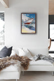 Under the mast (50x70cm) - Danish Gallery - Moderne, abstrakte malerier. Online galleri med original, unik kunst til din bolig. 