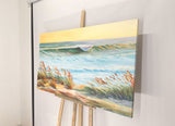 Orange calmness (120x70cm) - Danish Gallery - Moderne, abstrakte malerier. Online galleri med original, unik kunst til din bolig. 
