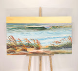 Orange calmness (120x70cm) - Danish Gallery - Moderne, abstrakte malerier. Online galleri med original, unik kunst til din bolig. 