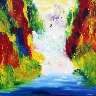Rundt om vandfaldene (100x100cm)
