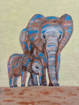 Elephants  (60x80cm)