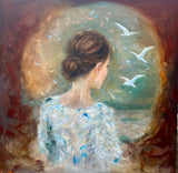 Silence speaks (100x100cm)