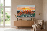 Colorful path (120x80cm) - Danish Gallery - Moderne, abstrakte malerier. Online galleri med original, unik kunst til din bolig. 