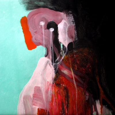 Pludselig orange - Makroverdenmaleri (100x80cm)