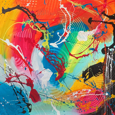 Lykken er en sommerfugl (80x80cm)
