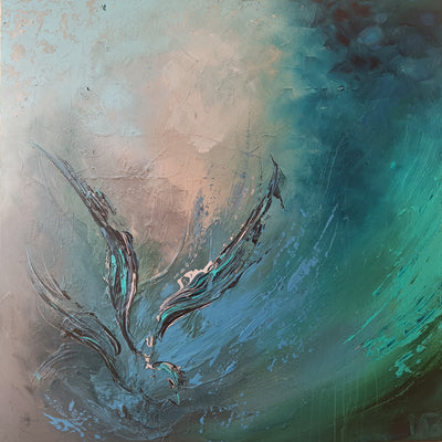 Abstrakt spartel 57 (100x100cm)