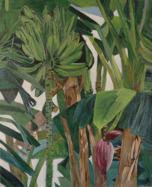 Bananas by the house wall (50x60cm)