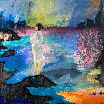 Stående på kanten (60x60 cm)