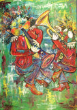 Clarinet and trumpet (70x100cm)