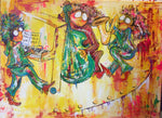 Piano, double bass and sax (120x90cm)