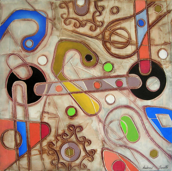 Salto nel passato - abstractism of the origins (50x50cm)