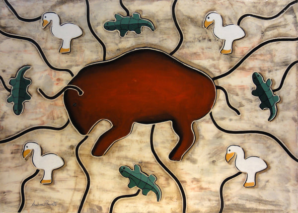 Toro infuriato - a tribut to cave painting (70x50cm)