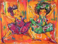 Two fat dancers (80x60cm)