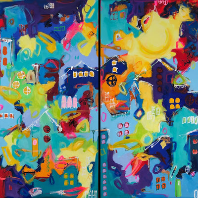 Herfra går min verden (140x130cm)
