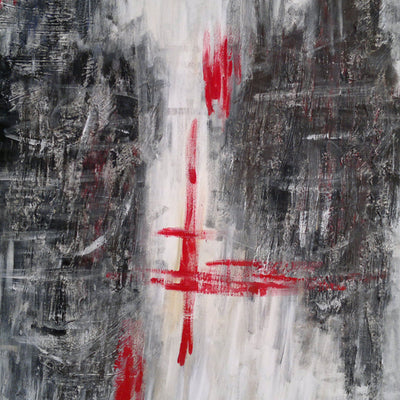 Rød plet (80x100cm)