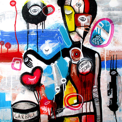 Kærlighed vs. komfortzone (60x80 cm)